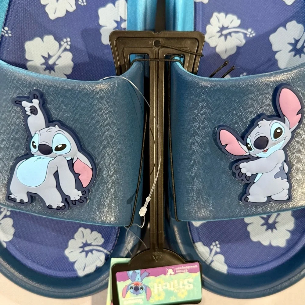 New Disney Stitch Slide Sandals Mens 13 Ombré Summer Pool Beach Vacation Lilo